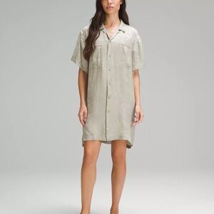 lululemon lab Jacquard Shirt Dress in the color Raw Linen